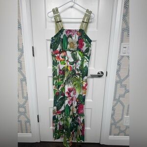 NWOT Persifor Clementine Tropical Floral Maxi Dress